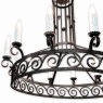Large Art Deco Style Wrought Iron 12-Light Chandelier