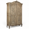 18th Century French Régence Period Stripped White Oak Armoire from the Loire Valley