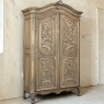 18th Century French Régence Period Stripped White Oak Armoire from the Loire Valley
