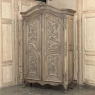 18th Century French Régence Period Stripped White Oak Armoire from the Loire Valley