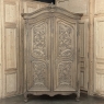 18th Century French Régence Period Stripped White Oak Armoire from the Loire Valley