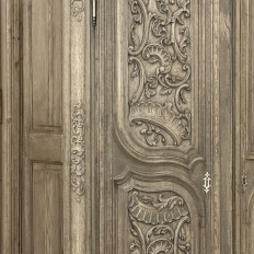 18th Century French Régence Period Stripped White Oak Armoire from the Loire Valley