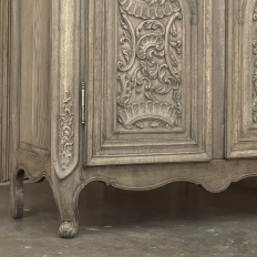 18th Century French Régence Period Stripped White Oak Armoire from the Loire Valley