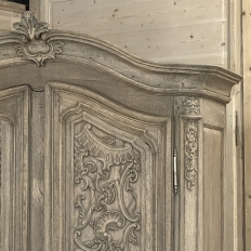 18th Century French Régence Period Stripped White Oak Armoire from the Loire Valley