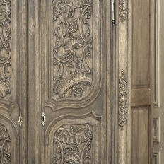18th Century French Régence Period Stripped White Oak Armoire from the Loire Valley