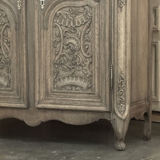 18th Century French Régence Period Stripped White Oak Armoire from the Loire Valley