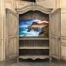 18th Century French Régence Period Stripped White Oak Armoire from the Loire Valley