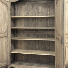18th Century French Régence Period Stripped White Oak Armoire from the Loire Valley