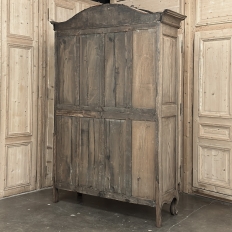 18th Century French Régence Period Stripped White Oak Armoire from the Loire Valley