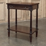 French Mid-Century Louis XVI Style Mahogany & Brass End Table