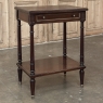 French Mid-Century Louis XVI Style Mahogany & Brass End Table
