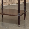 French Mid-Century Louis XVI Style Mahogany & Brass End Table