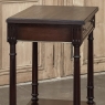 French Mid-Century Louis XVI Style Mahogany & Brass End Table