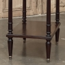 French Mid-Century Louis XVI Style Mahogany & Brass End Table