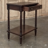 French Mid-Century Louis XVI Style Mahogany & Brass End Table