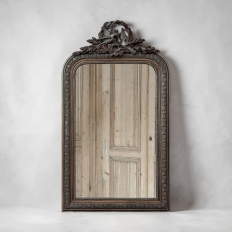 Antique French Napoleon III Mirror in the Louis XVI Style with Lovebirds