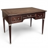 Antique French Directoire Neoclassical Mahogany Leather Top Desk