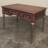 Antique French Directoire Neoclassical Mahogany Leather Top Desk