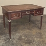 Antique French Directoire Neoclassical Mahogany Leather Top Desk