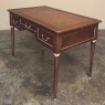 Antique French Directoire Neoclassical Mahogany Leather Top Desk