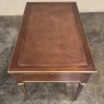 Antique French Directoire Neoclassical Mahogany Leather Top Desk