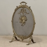 19th Century French Louis XVI Bronze Oval Firescreen