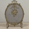 19th Century French Louis XVI Bronze Oval Firescreen