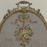 19th Century French Louis XVI Bronze Oval Firescreen