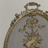19th Century French Louis XVI Bronze Oval Firescreen