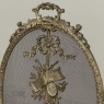 19th Century French Louis XVI Bronze Oval Firescreen