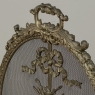 19th Century French Louis XVI Bronze Oval Firescreen