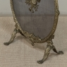 19th Century French Louis XVI Bronze Oval Firescreen