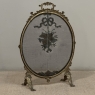 19th Century French Louis XVI Bronze Oval Firescreen