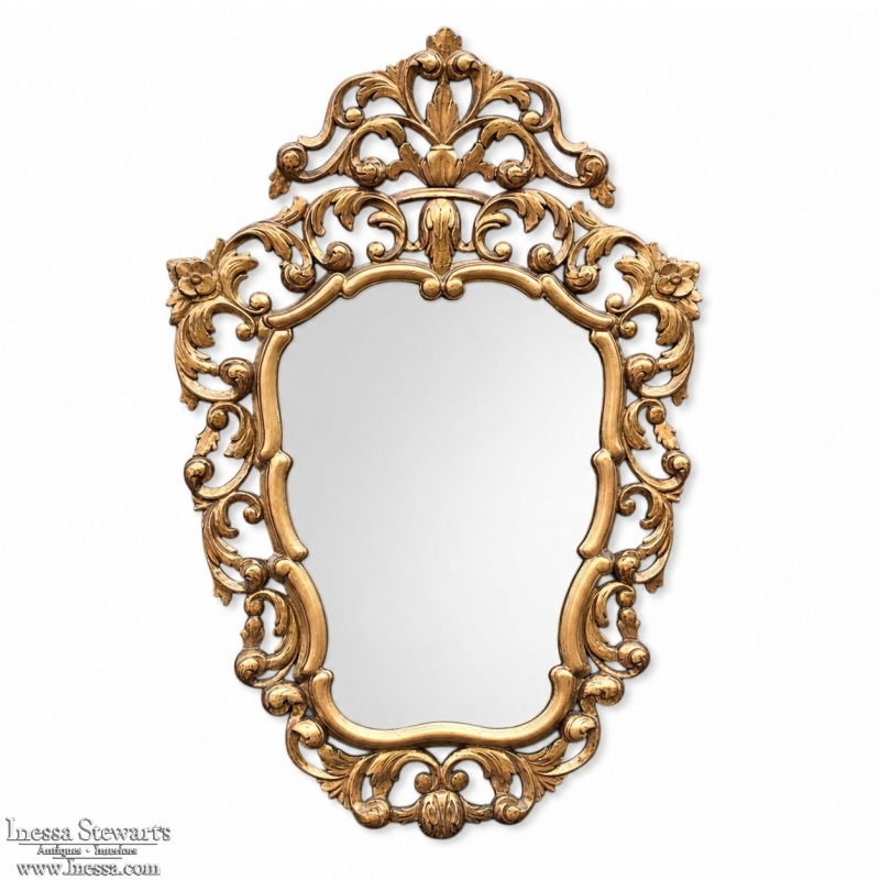 Italian Baroque Giltwood Mirror
