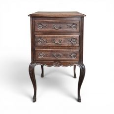 Antique French Louis XV Walnut Petit Commode ~ Nightstand