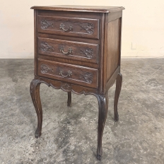 Antique French Louis XV Walnut Petit Commode ~ Nightstand