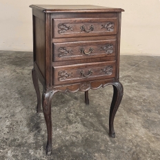 Antique French Louis XV Walnut Petit Commode ~ Nightstand