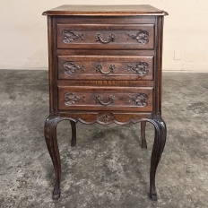 Antique French Louis XV Walnut Petit Commode ~ Nightstand