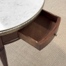 Antique French Louis XVI Mahogany Marble Top Bouillotte Table