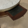 Antique French Louis XVI Mahogany Marble Top Bouillotte Table