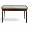 Mid-Century Louis XVI Style Mahogany Coffee Table with Carrara Marble