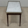 Mid-Century Louis XVI Style Mahogany Coffee Table with Carrara Marble