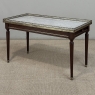 Mid-Century Louis XVI Style Mahogany Coffee Table with Carrara Marble