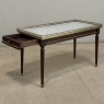 Mid-Century Louis XVI Style Mahogany Coffee Table with Carrara Marble