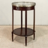 Louis XVI Mahogany Table  ~ Gueridon with Carrara Marble and Brass