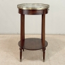 Louis XVI Mahogany Table  ~ Gueridon with Carrara Marble and Brass