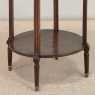 Louis XVI Mahogany Table  ~ Gueridon with Carrara Marble and Brass