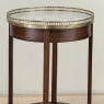 Louis XVI Mahogany Table  ~ Gueridon with Carrara Marble and Brass