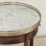 Louis XVI Mahogany Table  ~ Gueridon with Carrara Marble and Brass