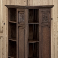 19th Century French Renaissance Revival Oak Revolving Bookcase